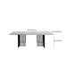 Rechthoekige eettafel Witte en zwarte eetkamer keukentafel