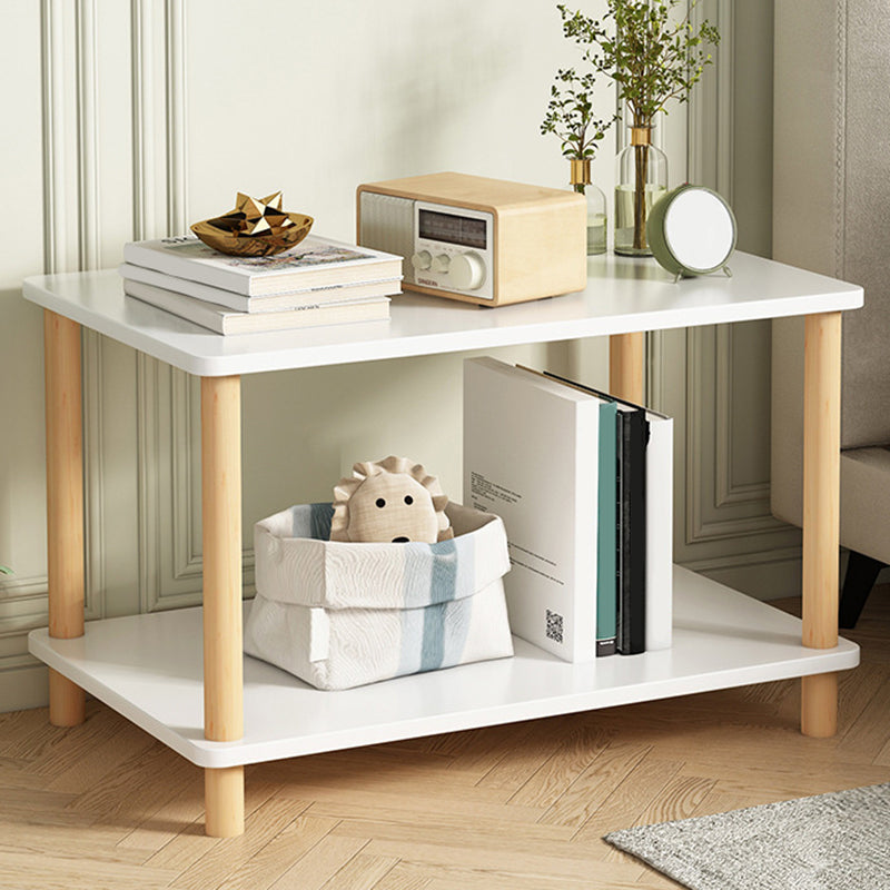 Eigentijdse accenttafel nachtkastje antieke afwerking bedkast met 2 planken