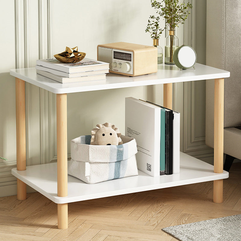 Eigentijdse accenttafel nachtkastje antieke afwerking bedkast met 2 planken