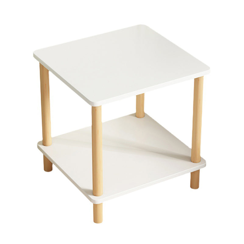 Eigentijdse accenttafel nachtkastje antieke afwerking bedkast met 2 planken