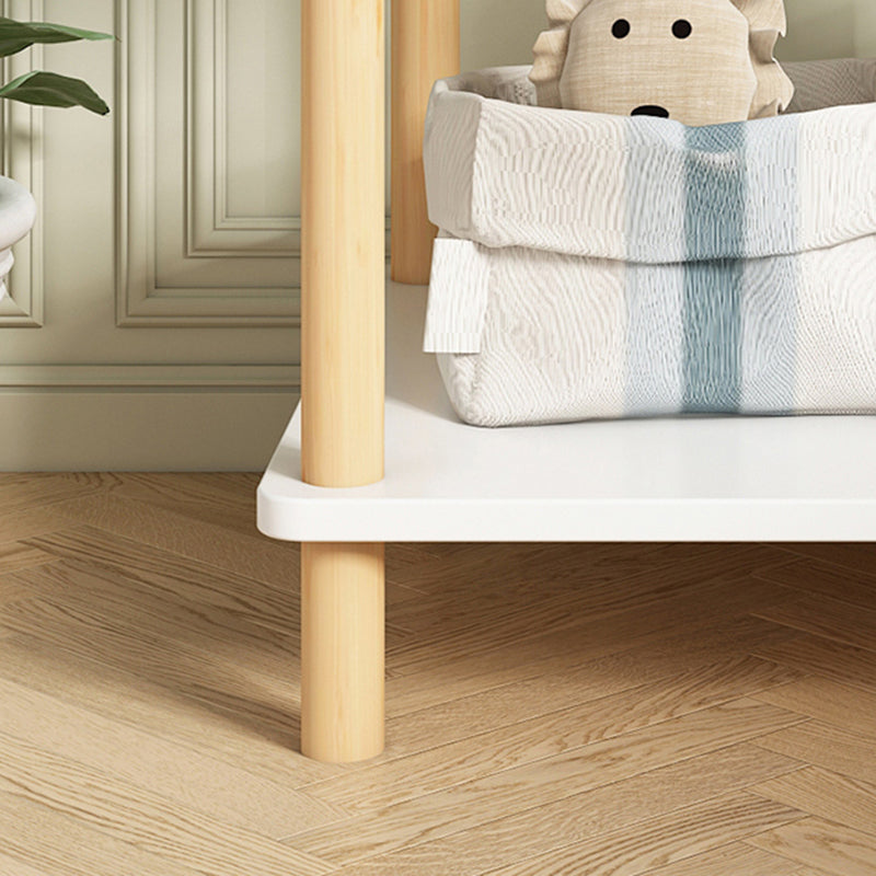 Eigentijdse accenttafel nachtkastje antieke afwerking bedkast met 2 planken