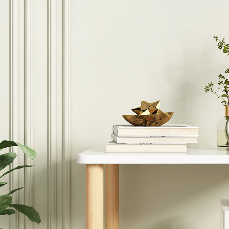 Eigentijdse accenttafel nachtkastje antieke afwerking bedkast met 2 planken