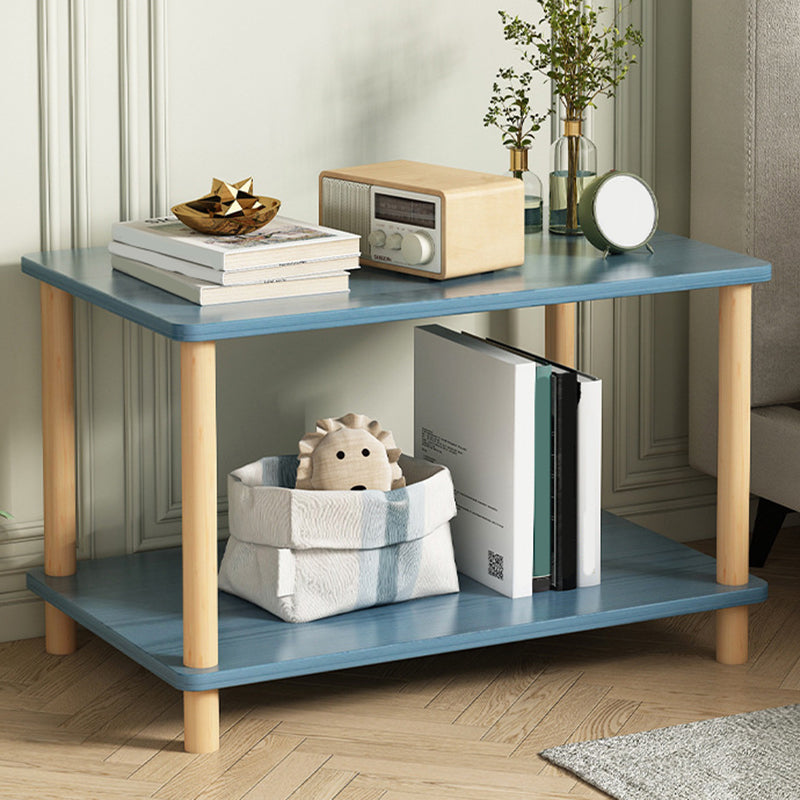 Eigentijdse accenttafel nachtkastje antieke afwerking bedkast met 2 planken