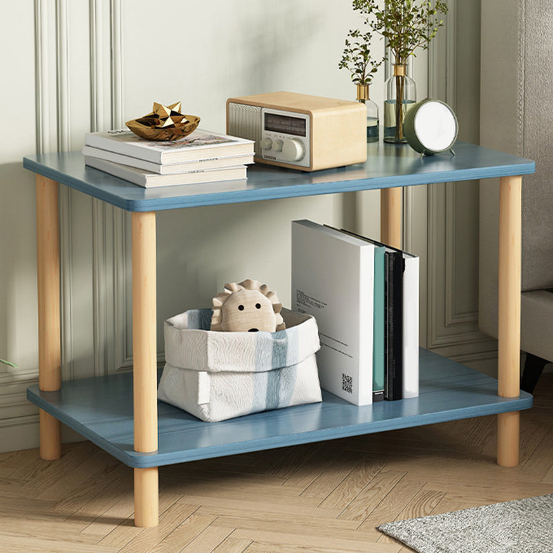 Eigentijdse accenttafel nachtkastje antieke afwerking bedkast met 2 planken