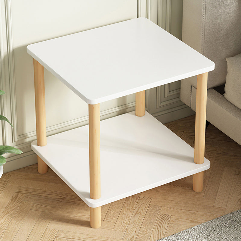 Eigentijdse accenttafel nachtkastje antieke afwerking bedkast met 2 planken