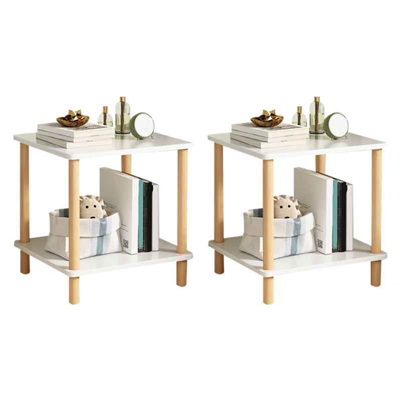 Eigentijdse accenttafel nachtkastje antieke afwerking bedkast met 2 planken