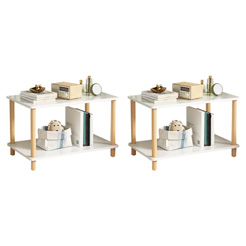 Eigentijdse accenttafel nachtkastje antieke afwerking bedkast met 2 planken