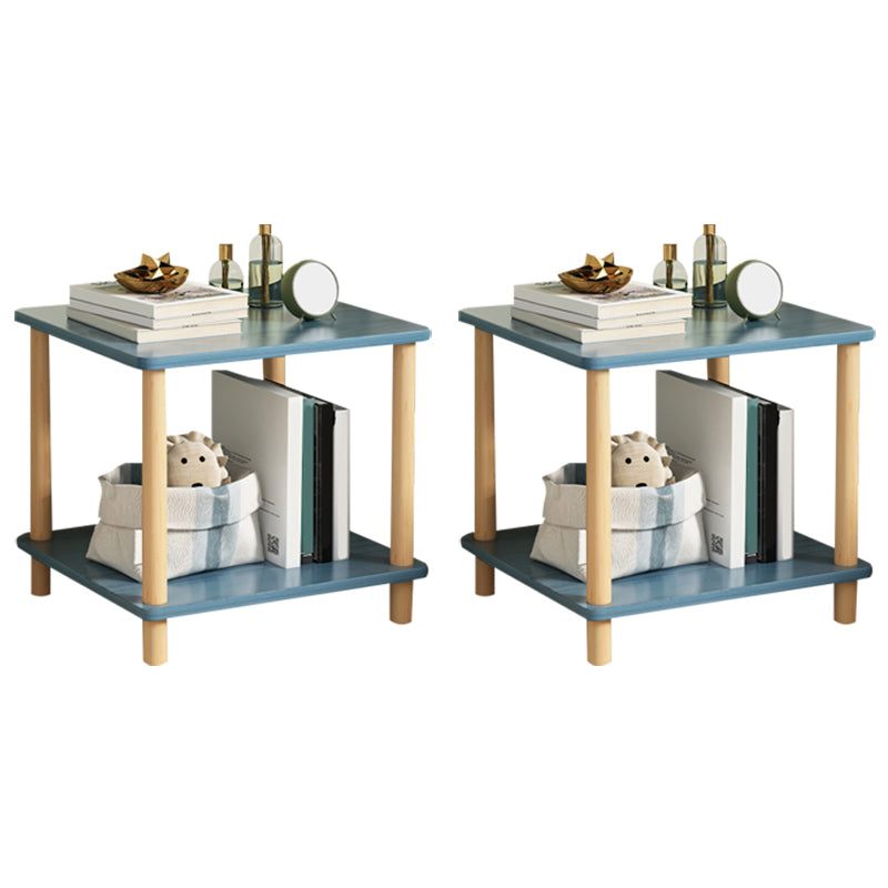 Eigentijdse accenttafel nachtkastje antieke afwerking bedkast met 2 planken