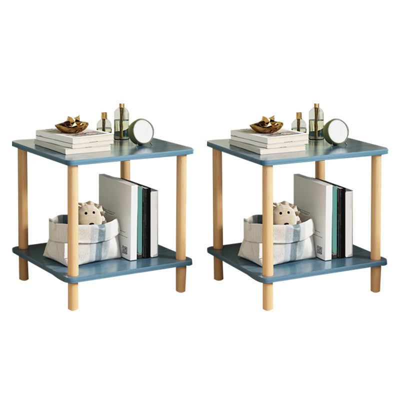 Eigentijdse accenttafel nachtkastje antieke afwerking bedkast met 2 planken