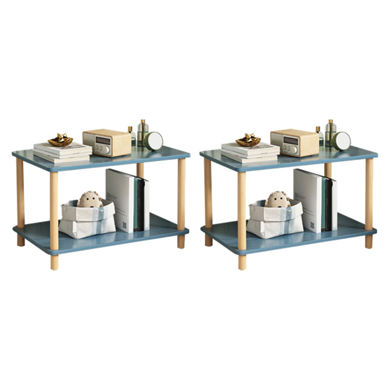 Eigentijdse accenttafel nachtkastje antieke afwerking bedkast met 2 planken