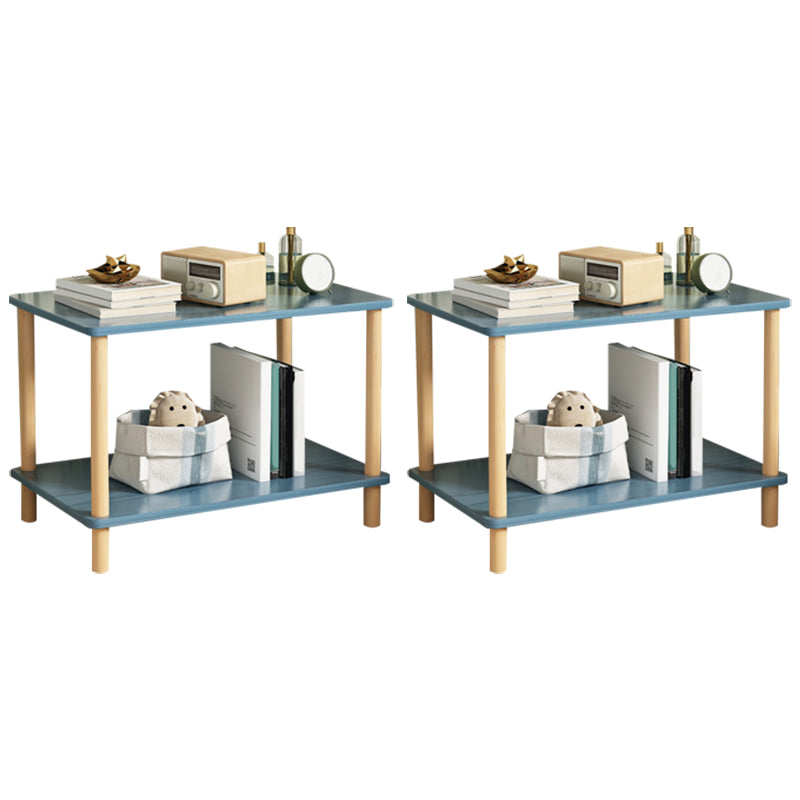 Eigentijdse accenttafel nachtkastje antieke afwerking bedkast met 2 planken