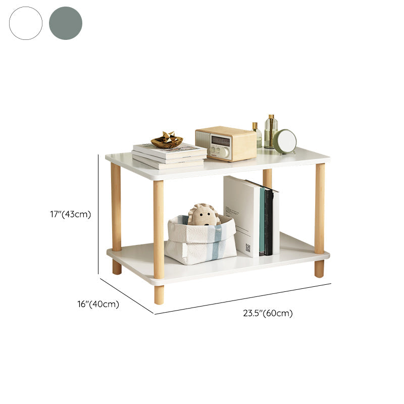 Eigentijdse accenttafel nachtkastje antieke afwerking bedkast met 2 planken