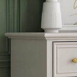 Birch Wood Horizontal Double Dresser Contemporary Storage Dresser for Bedroom