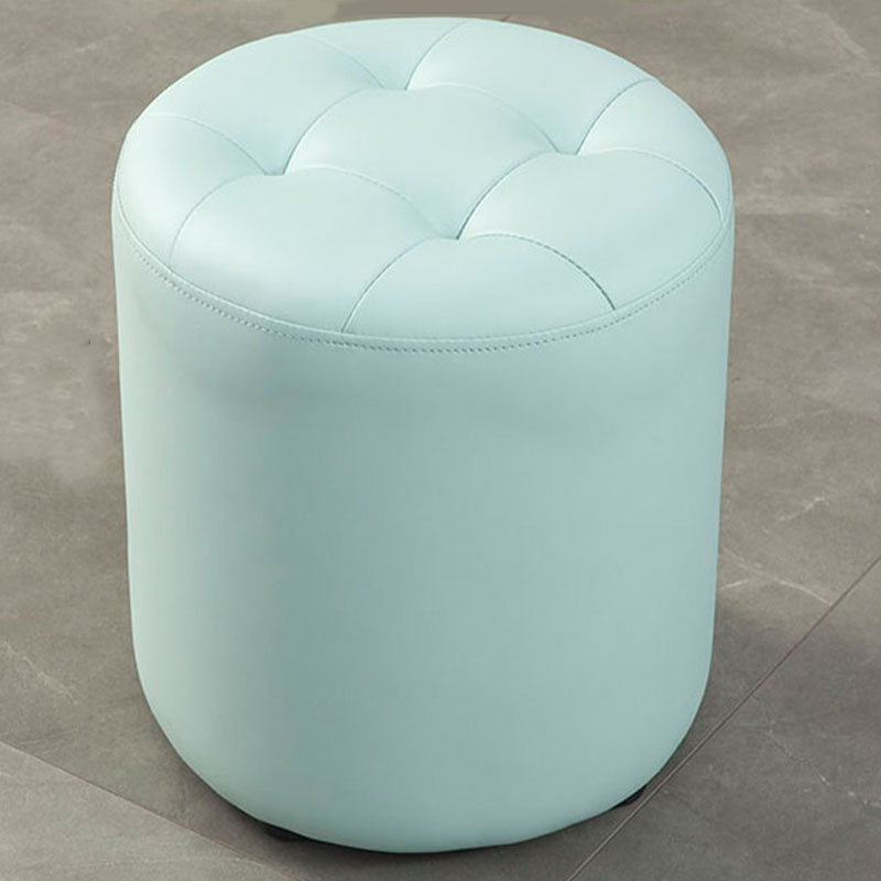 Modern Orange Pouf Water Resistant Round Pouf for Living Room Light Blue 1 Piece Clearhalo 'furn' 'furn_ottomans_poufs' 'Furniture' 'Living Room Furniture' 'Ottomans & Poufs' 'ottomans_poufs' 7346529