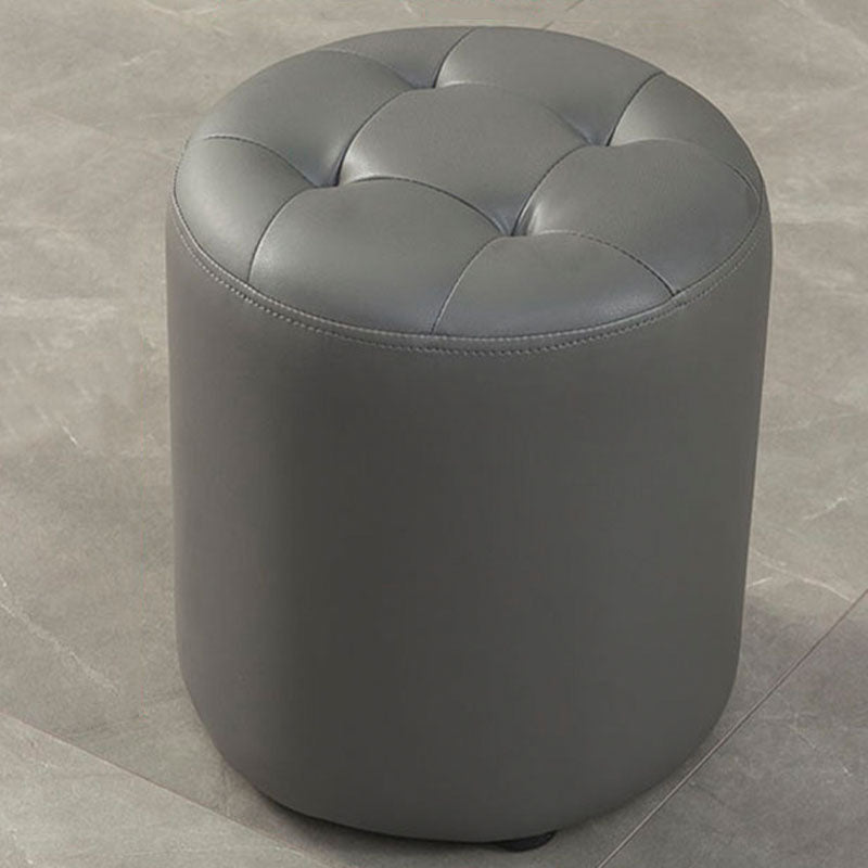 Modern Orange Pouf Water Resistant Round Pouf for Living Room Dark Gray 1 Piece Clearhalo 'furn' 'furn_ottomans_poufs' 'Furniture' 'Living Room Furniture' 'Ottomans & Poufs' 'ottomans_poufs' 7346533