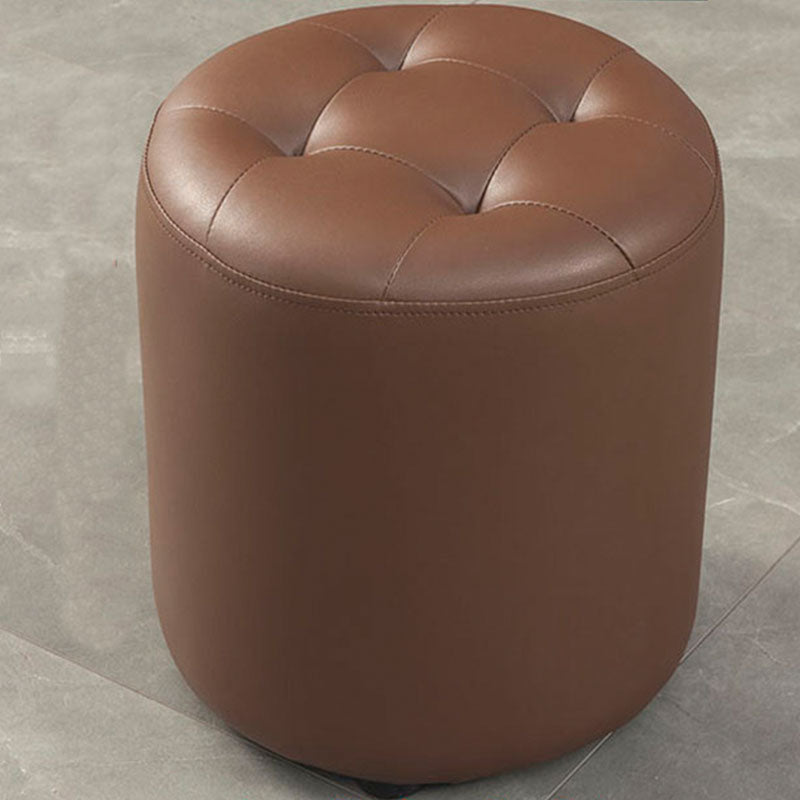 Modern Orange Pouf Water Resistant Round Pouf for Living Room Coffee 1 Piece Clearhalo 'furn' 'furn_ottomans_poufs' 'Furniture' 'Living Room Furniture' 'Ottomans & Poufs' 'ottomans_poufs' 7346539