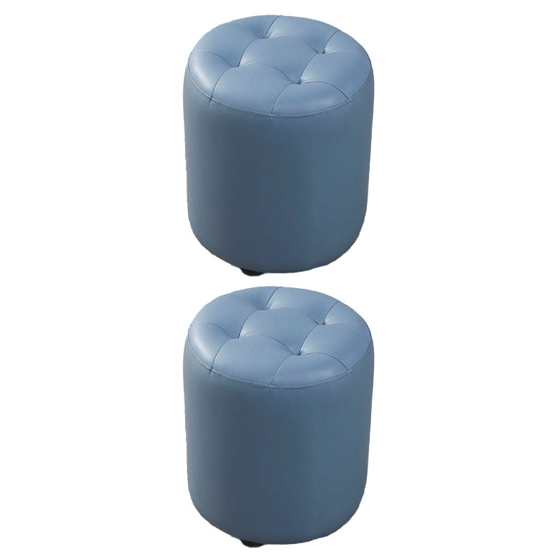 Modern Orange Pouf Water Resistant Round Pouf for Living Room Royal Blue 2 Piece Set Clearhalo 'furn' 'furn_ottomans_poufs' 'Furniture' 'Living Room Furniture' 'Ottomans & Poufs' 'ottomans_poufs' 7346549