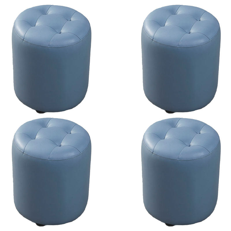 Modern Orange Pouf Water Resistant Round Pouf for Living Room Royal Blue 4 Piece Set Clearhalo 'furn' 'furn_ottomans_poufs' 'Furniture' 'Living Room Furniture' 'Ottomans & Poufs' 'ottomans_poufs' 7346550