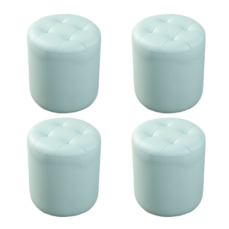 Modern Orange Pouf Water Resistant Round Pouf for Living Room Light Blue 4 Piece Set Clearhalo 'furn' 'furn_ottomans_poufs' 'Furniture' 'Living Room Furniture' 'Ottomans & Poufs' 'ottomans_poufs' 7346556
