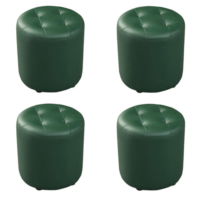 Modern Orange Pouf Water Resistant Round Pouf for Living Room Blackish Green 4 Piece Set Clearhalo 'furn' 'furn_ottomans_poufs' 'Furniture' 'Living Room Furniture' 'Ottomans & Poufs' 'ottomans_poufs' 7346560