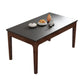 Contemporary Kitchen Dinner Table Rectangle Stone 4 Legs Dining Table Brown Without Chairs Clearhalo 'Dining Tables & Seating' 'Dining Tables' 'dining_table' 'furn' 'furn_dining_table' 'Furniture' 'Kitchen & Dining Furniture' 7347418