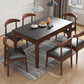 Contemporary Kitchen Dinner Table Rectangle Stone 4 Legs Dining Table Clearhalo 'Dining Tables & Seating' 'Dining Tables' 'dining_table' 'furn' 'furn_dining_table' 'Furniture' 'Kitchen & Dining Furniture' 7347420