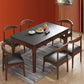 Contemporary Kitchen Dinner Table Rectangle Stone 4 Legs Dining Table Clearhalo 'Dining Tables & Seating' 'Dining Tables' 'dining_table' 'furn' 'furn_dining_table' 'Furniture' 'Kitchen & Dining Furniture' 7347421