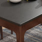 Contemporary Kitchen Dinner Table Rectangle Stone 4 Legs Dining Table Clearhalo 'Dining Tables & Seating' 'Dining Tables' 'dining_table' 'furn' 'furn_dining_table' 'Furniture' 'Kitchen & Dining Furniture' 7347423