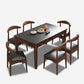 Contemporary Kitchen Dinner Table Rectangle Stone 4 Legs Dining Table Clearhalo 'Dining Tables & Seating' 'Dining Tables' 'dining_table' 'furn' 'furn_dining_table' 'Furniture' 'Kitchen & Dining Furniture' 7347427