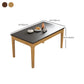 Contemporary Kitchen Dinner Table Rectangle Stone 4 Legs Dining Table Clearhalo 'Dining Tables & Seating' 'Dining Tables' 'dining_table' 'furn' 'furn_dining_table' 'Furniture' 'Kitchen & Dining Furniture' 7347431