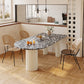 Free Form Contemporary Dining Table for Home Stone Dinette Table with 3 Legs Clearhalo 'Dining Tables & Seating' 'Dining Tables' 'dining_table' 'furn' 'furn_dining_table' 'Furniture' 'Kitchen & Dining Furniture' 7347441