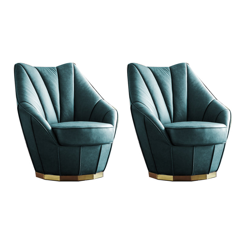 Sloped Arms Side Chair Arms Included Lounge Chair for Living Room Lake Blue Tech Cloth 2 Piece Set Clearhalo 'Accent Chairs' 'accent_chairs' 'Chairs & Seating' 'furn' 'furn_accent_chairs' 'Furniture' 'Living Room Furniture' 7347548