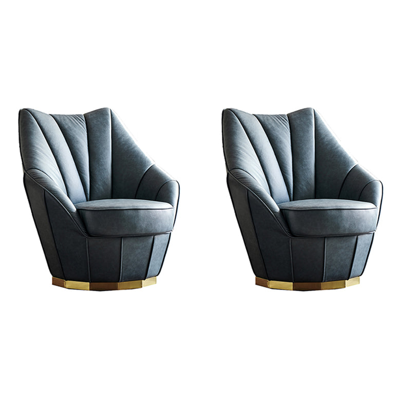 Sloped Arms Side Chair Arms Included Lounge Chair for Living Room Grey Tech Cloth 2 Piece Set Clearhalo 'Accent Chairs' 'accent_chairs' 'Chairs & Seating' 'furn' 'furn_accent_chairs' 'Furniture' 'Living Room Furniture' 7347560
