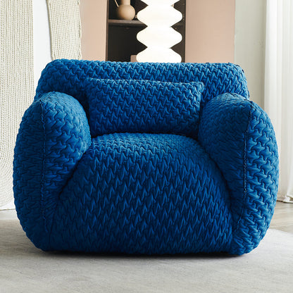 Polyester Twill Side Chair Arms Included Lounge Chair for Living Room Blue Twill 1 Piece Clearhalo 'Accent Chairs' 'accent_chairs' 'Chairs & Seating' 'furn' 'furn_accent_chairs' 'Furniture' 'Living Room Furniture' 7347566