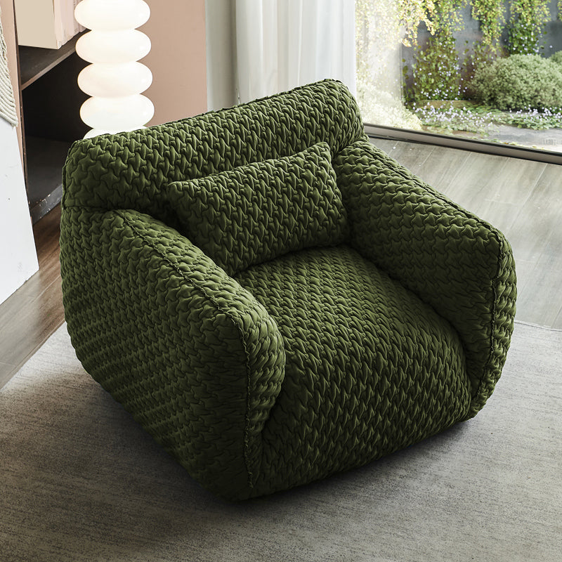 Polyester Twill Side Chair Arms Included Lounge Chair for Living Room Green Twill 1 Piece Clearhalo 'Accent Chairs' 'accent_chairs' 'Chairs & Seating' 'furn' 'furn_accent_chairs' 'Furniture' 'Living Room Furniture' 7347570