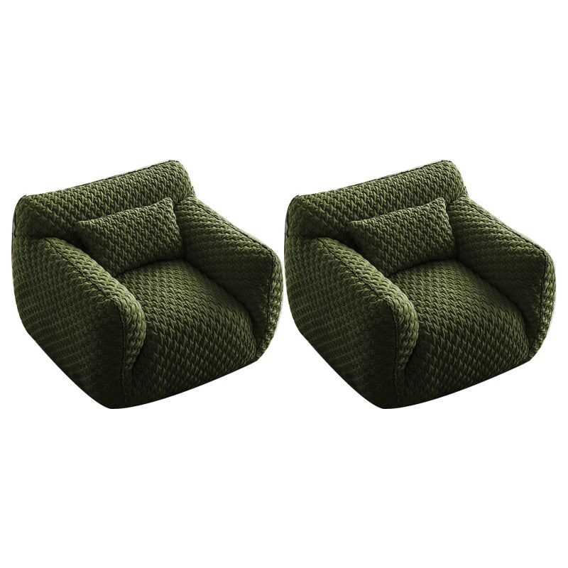 Polyester Twill Side Chair Arms Included Lounge Chair for Living Room Green Twill 2 Piece Set Clearhalo 'Accent Chairs' 'accent_chairs' 'Chairs & Seating' 'furn' 'furn_accent_chairs' 'Furniture' 'Living Room Furniture' 7347571
