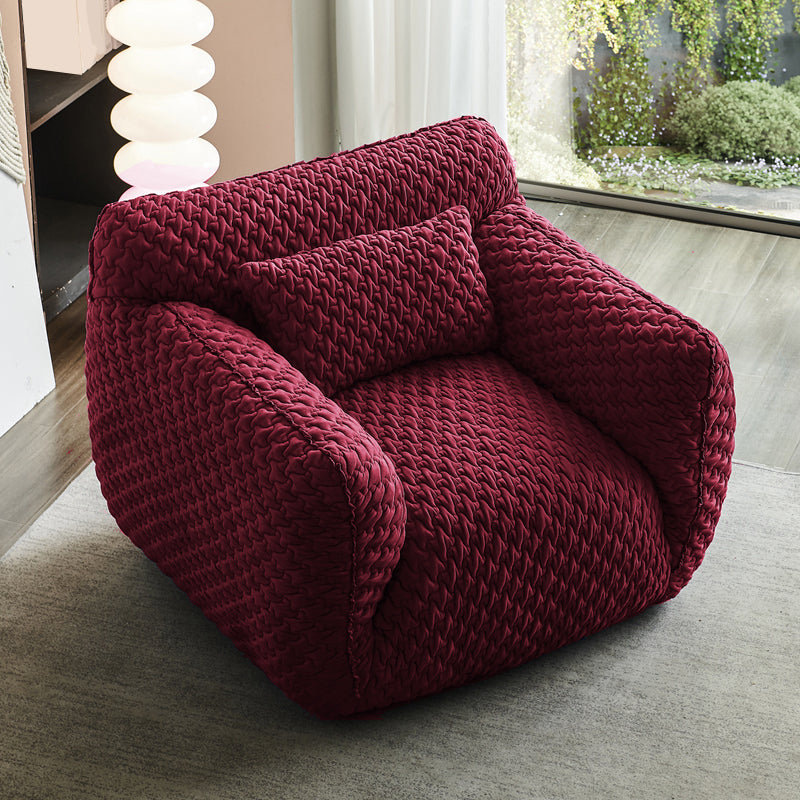 Polyester Twill Side Chair Arms Included Lounge Chair for Living Room Red Twill 1 Piece Clearhalo 'Accent Chairs' 'accent_chairs' 'Chairs & Seating' 'furn' 'furn_accent_chairs' 'Furniture' 'Living Room Furniture' 7347573