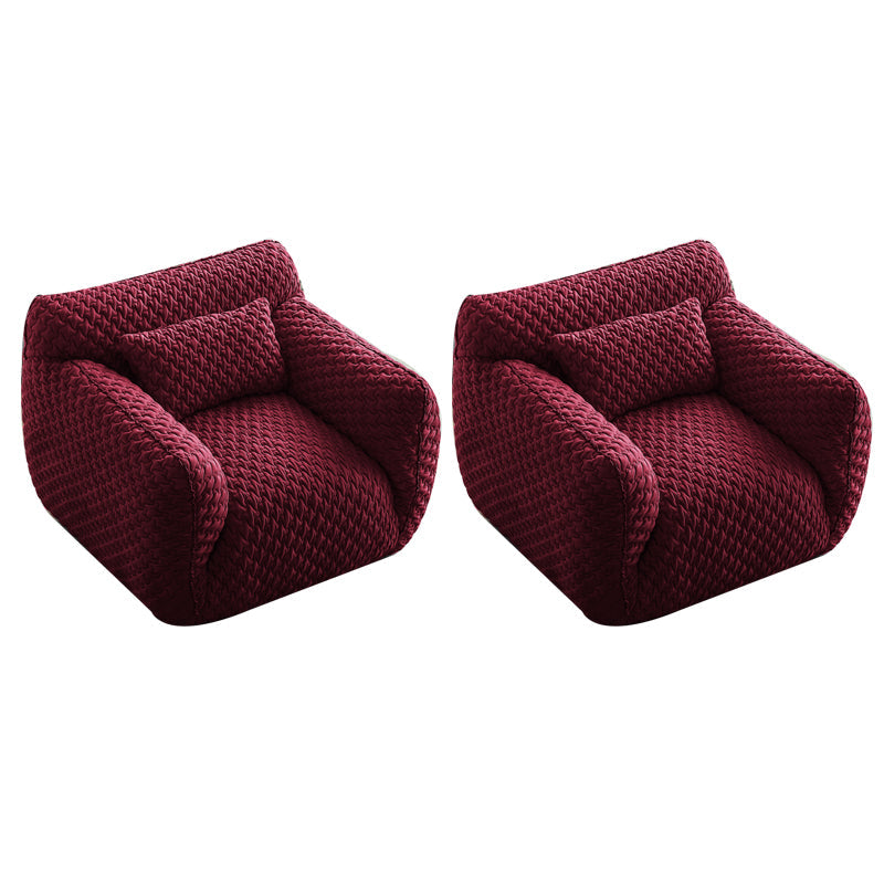 Polyester Twill Side Chair Arms Included Lounge Chair for Living Room Red Twill 2 Piece Set Clearhalo 'Accent Chairs' 'accent_chairs' 'Chairs & Seating' 'furn' 'furn_accent_chairs' 'Furniture' 'Living Room Furniture' 7347575