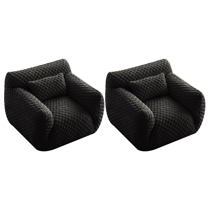 Polyester Twill Side Chair Arms Included Lounge Chair for Living Room Grey Twill 2 Piece Set Clearhalo 'Accent Chairs' 'accent_chairs' 'Chairs & Seating' 'furn' 'furn_accent_chairs' 'Furniture' 'Living Room Furniture' 7347579