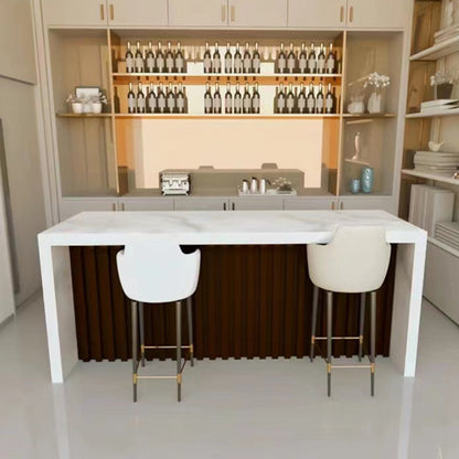 Moderne stenen rechthoekige bartafel, opbergbare tafel voor melktheewinkel