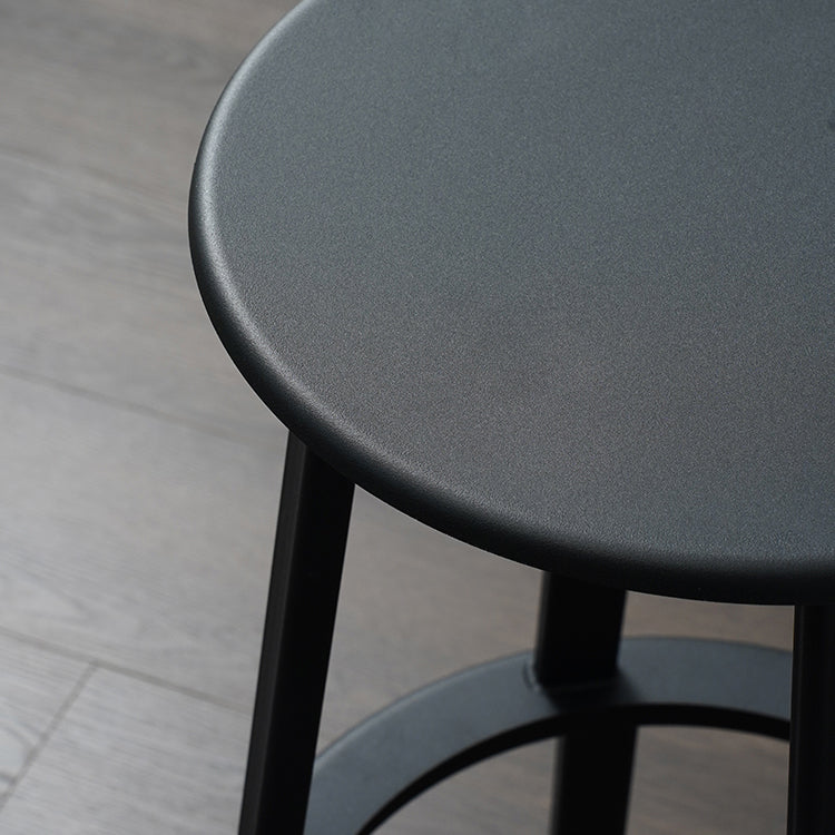 Modern Rotatable Backless Counter Stool Iron Cafe Bar Stool with Pedal Clearhalo 'Bar Furniture' 'Bar Stools' 'bar_stools' 'furn' 'furn_bar_stools' 'Furniture' 'Kitchen & Dining Furniture' 7347833