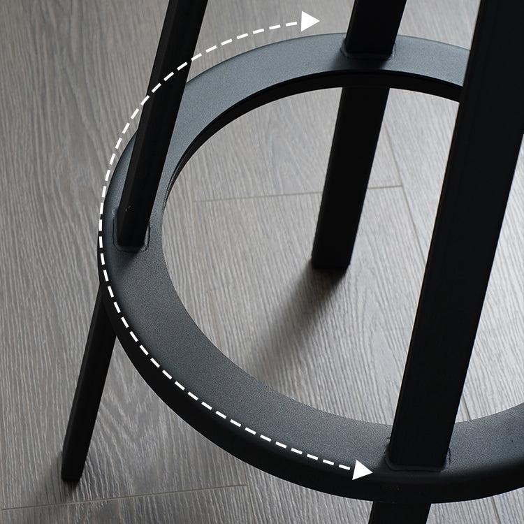 Modern Rotatable Backless Counter Stool Iron Cafe Bar Stool with Pedal Clearhalo 'Bar Furniture' 'Bar Stools' 'bar_stools' 'furn' 'furn_bar_stools' 'Furniture' 'Kitchen & Dining Furniture' 7347838