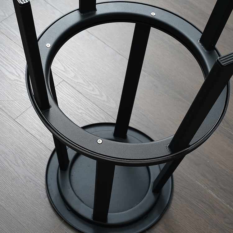 Modern Rotatable Backless Counter Stool Iron Cafe Bar Stool with Pedal Clearhalo 'Bar Furniture' 'Bar Stools' 'bar_stools' 'furn' 'furn_bar_stools' 'Furniture' 'Kitchen & Dining Furniture' 7347840