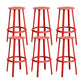 Modern Rotatable Backless Counter Stool Iron Cafe Bar Stool with Pedal Red 6 Piece Set Bar Stool(30"H) Clearhalo 'Bar Furniture' 'Bar Stools' 'bar_stools' 'furn' 'furn_bar_stools' 'Furniture' 'Kitchen & Dining Furniture' 7347842
