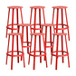Modern Rotatable Backless Counter Stool Iron Cafe Bar Stool with Pedal Red 8 Piece Set Bar Stool(30"H) Clearhalo 'Bar Furniture' 'Bar Stools' 'bar_stools' 'furn' 'furn_bar_stools' 'Furniture' 'Kitchen & Dining Furniture' 7347844