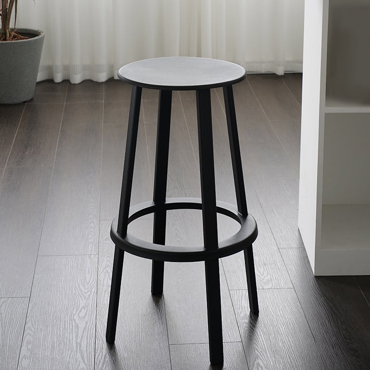 Modern Rotatable Backless Counter Stool Iron Cafe Bar Stool with Pedal Clearhalo 'Bar Furniture' 'Bar Stools' 'bar_stools' 'furn' 'furn_bar_stools' 'Furniture' 'Kitchen & Dining Furniture' 7347845