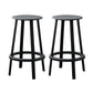 Modern Rotatable Backless Counter Stool Iron Cafe Bar Stool with Pedal Black 2 Piece Set Counter Stool(26"H) Clearhalo 'Bar Furniture' 'Bar Stools' 'bar_stools' 'furn' 'furn_bar_stools' 'Furniture' 'Kitchen & Dining Furniture' 7347847