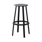 Modern Rotatable Backless Counter Stool Iron Cafe Bar Stool with Pedal Black 1 Piece Bar Stool(30"H) Clearhalo 'Bar Furniture' 'Bar Stools' 'bar_stools' 'furn' 'furn_bar_stools' 'Furniture' 'Kitchen & Dining Furniture' 7347851