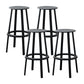 Modern Rotatable Backless Counter Stool Iron Cafe Bar Stool with Pedal Black 4 Piece Set Bar Stool(30"H) Clearhalo 'Bar Furniture' 'Bar Stools' 'bar_stools' 'furn' 'furn_bar_stools' 'Furniture' 'Kitchen & Dining Furniture' 7347853