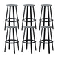 Modern Rotatable Backless Counter Stool Iron Cafe Bar Stool with Pedal Black 6 Piece Set Bar Stool(30"H) Clearhalo 'Bar Furniture' 'Bar Stools' 'bar_stools' 'furn' 'furn_bar_stools' 'Furniture' 'Kitchen & Dining Furniture' 7347854